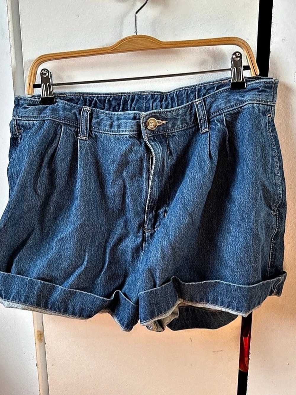 Old Navy Extra High Rise OG Chino Shorts Blue Size Large